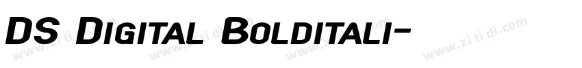 DS Digital Bolditali字体转换